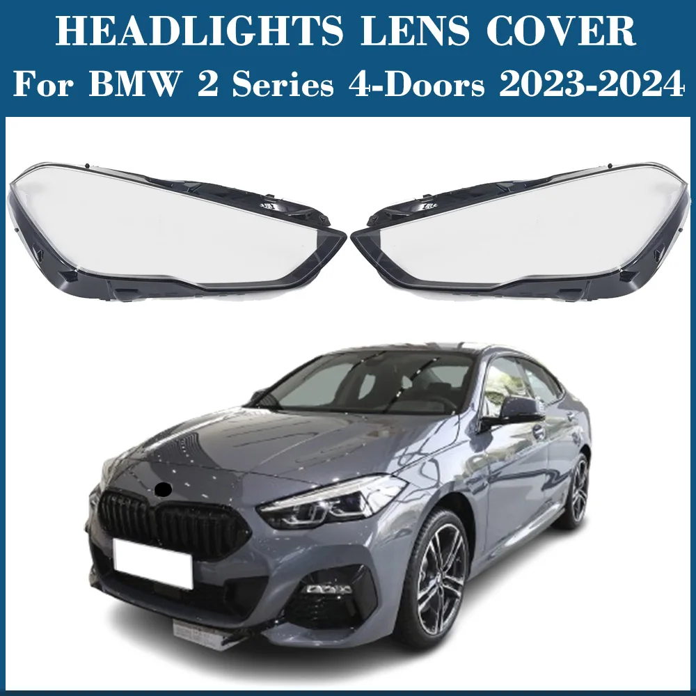 

Car Accessories Headlight Shell Lamp Shade Lens Transparent Headlamp Cover Plexiglass For BMW 2 Series 4-Doors 2023 2024