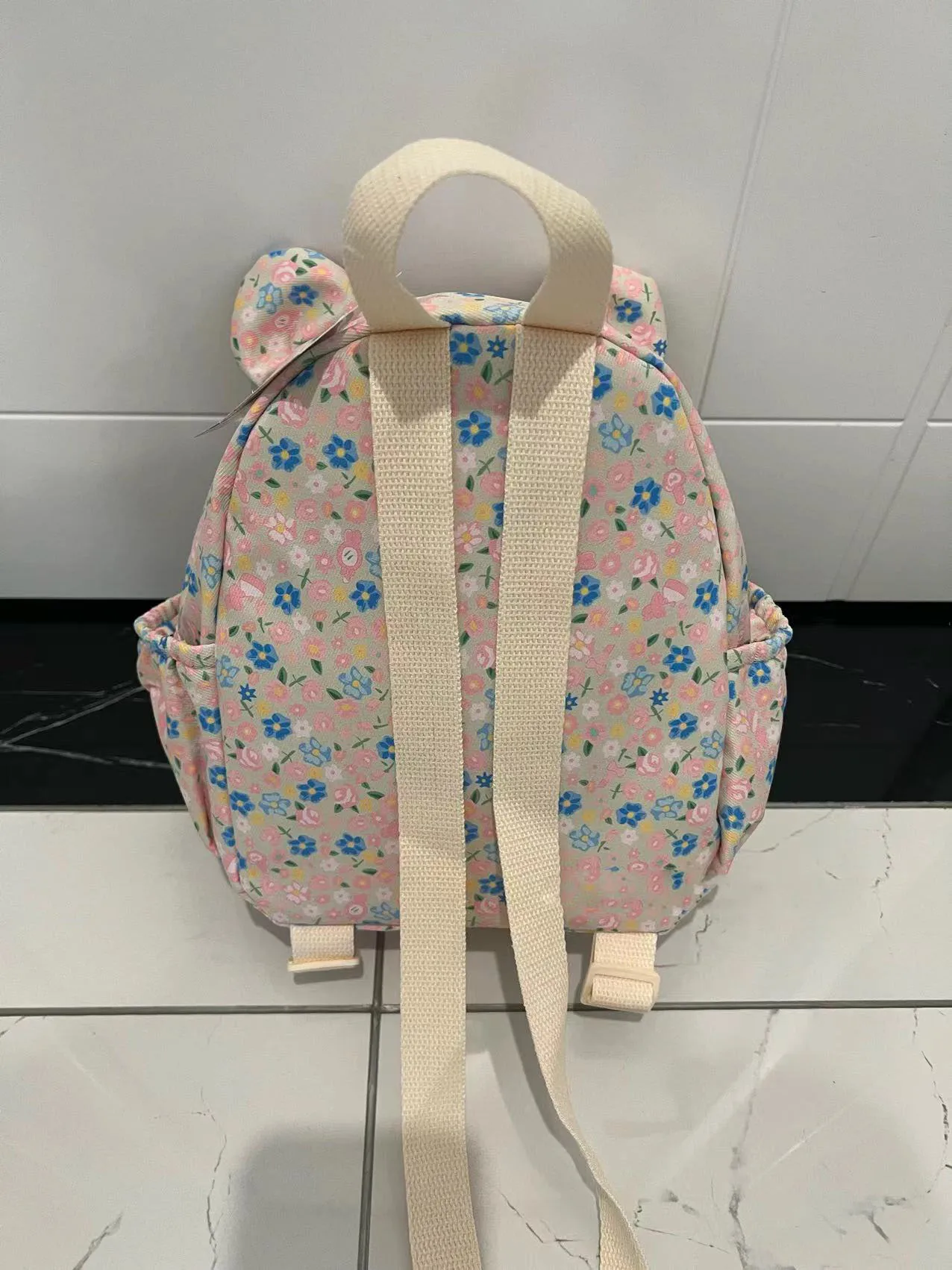 New Floral Kids Backpack Cute Cartoon Cat Backpack for Girls Kids Bags Class Bags for Girls Soft Cotton Chidlren Backpack