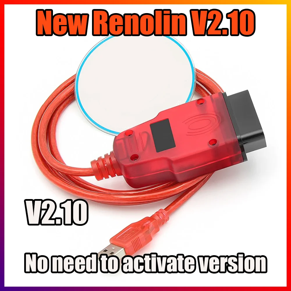 

Новый Renolin V2.10 OBDII 2025 года, подходит для программатора OBD2 Renault Ecu, диагностика автомобильного программирования без версии активации