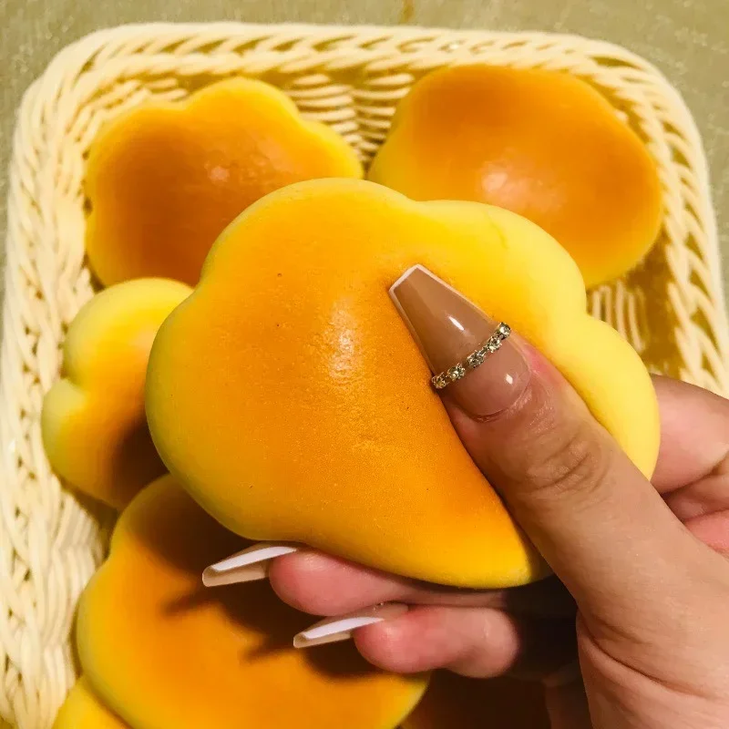 لون الكراميل سحابة الخبز انتعاش بطيء قرصة الموسيقى الضغط تنفيس لعبة اسفنجي الضغط