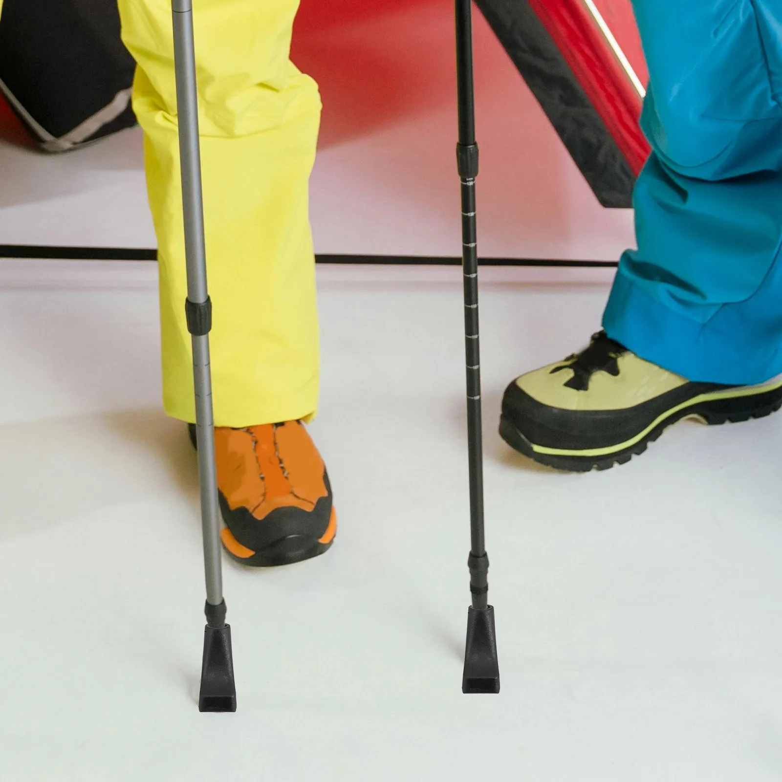 

6pcs Trekking Pole Tips Walking Stick Ends Cane Feet Covers AntiSlip Portable Hiking Equipment Camping Accessories Durability