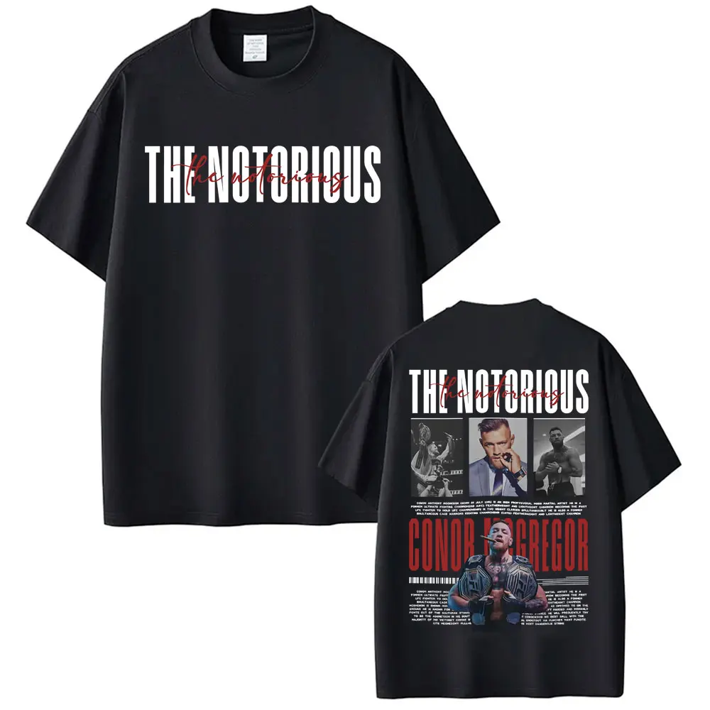 The Notorious Conor Mcgregor Vintage Graphic Tee Shirt Men Women Summer Tops High Quality T-shirt Fashion Gothic Classic T Shirt