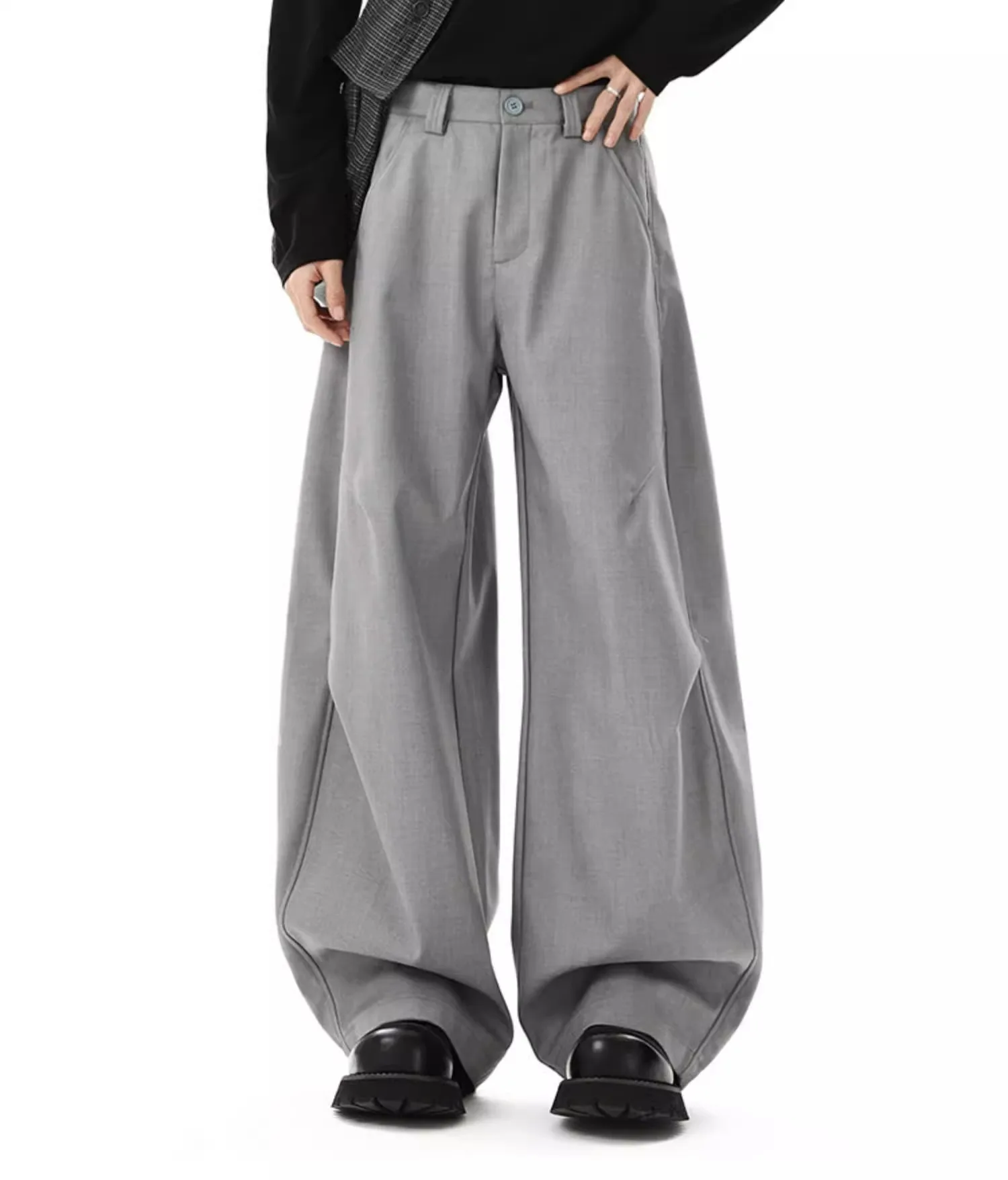 

Женские серые мешковатые спортивные штаны, брюки большого размера с резинкой, Harajuku, японский стиль 2000-х годов, винтажные повседневные брюки Y2k, 2025 г.