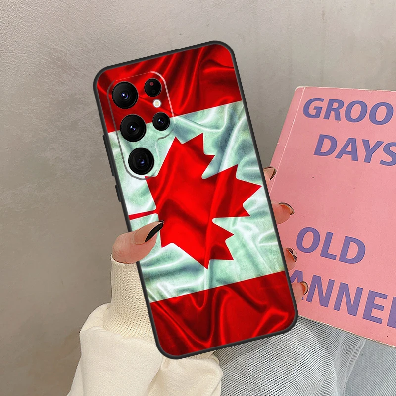 Etui z flagą Kanady dla Samsung Galaxy S25 Ultra S20 S21 S22 S23 S24 Ultra S9 S10 Plus S25 FE Cover Coque