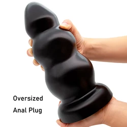 Oversized Anal Plug Dildos Stimulate Anus and Vagina Huge Butt Plug Soft Penis Anal Dilator with Suction Cup Sex Toy Masturbator