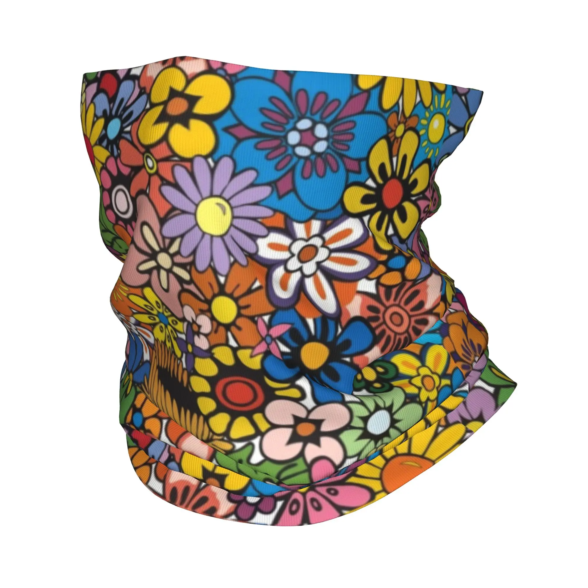 

Бандана с цветочным принтом в стиле ретро, многофункциональный головной убор для мужчин и женщин, для езды на велосипеде