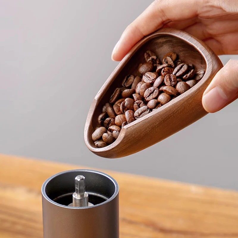 

Wooden Coffee Bean Bowl Solid Wood Coffee Bean Measuring Container Espresso Dosing Cup Tea Leaf Display Tray Coffee Accessories