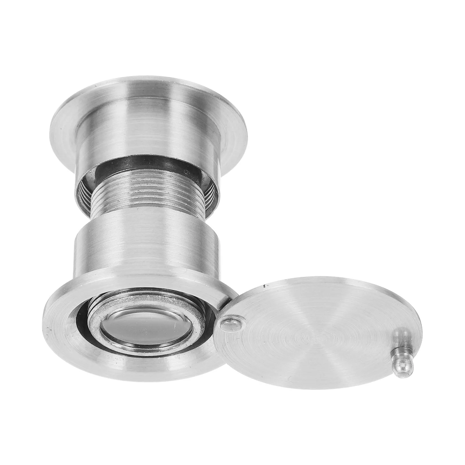 

Anti Pry Cat Eye Door Viewer 40-55Mm Thick High Definition Wide Angle Lens Zinc Alloy Silver for Home Office Hotel Safety Door
