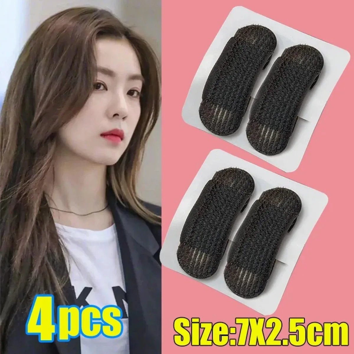 

4PCS Invisible Fluffy Hair Cushion Clips, Sponge Base for Hair Volume Boost, Women DIY Hair Styling Tool