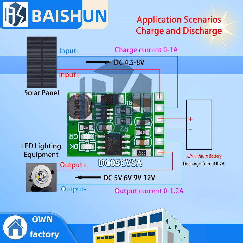 3.7V 4.2V Charger 5V 6V 9V 12V Discharger Board DC DC Converter Boost Module For Diy Solar Mobile Power Chargewer 18650 lithium