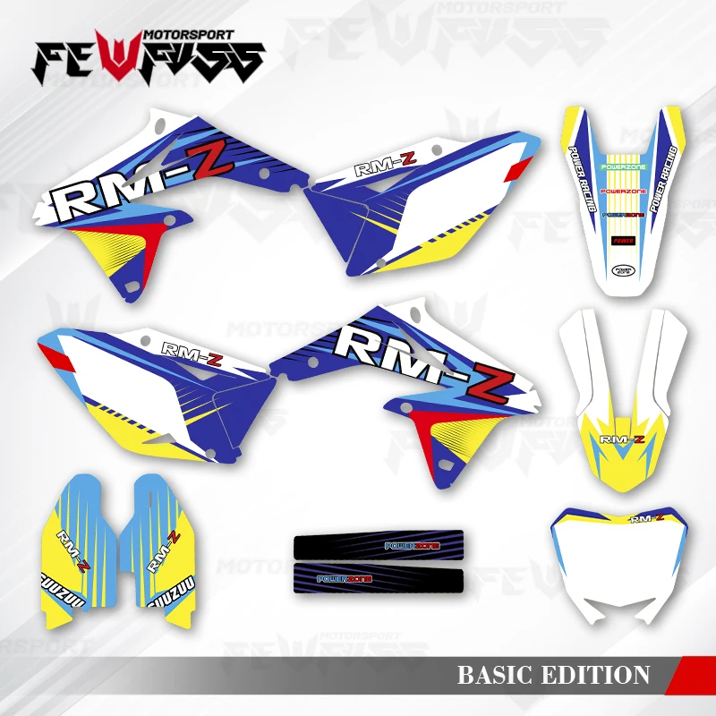 

Графические наклейки Fewfuss, наклейки для мотоцикла, фон на заказ для SUZUKI RMZ450 RMZ 450 2008, 2009, 2010, 2011, 2012-2017 002