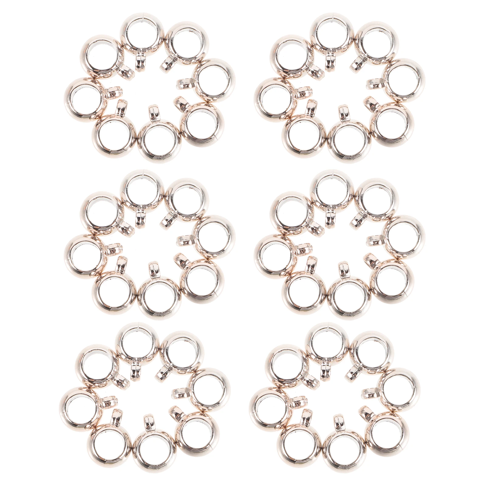 

100 Pcs Pendant Accessories Necklace Round Beads Jewelry Large Hole for Making