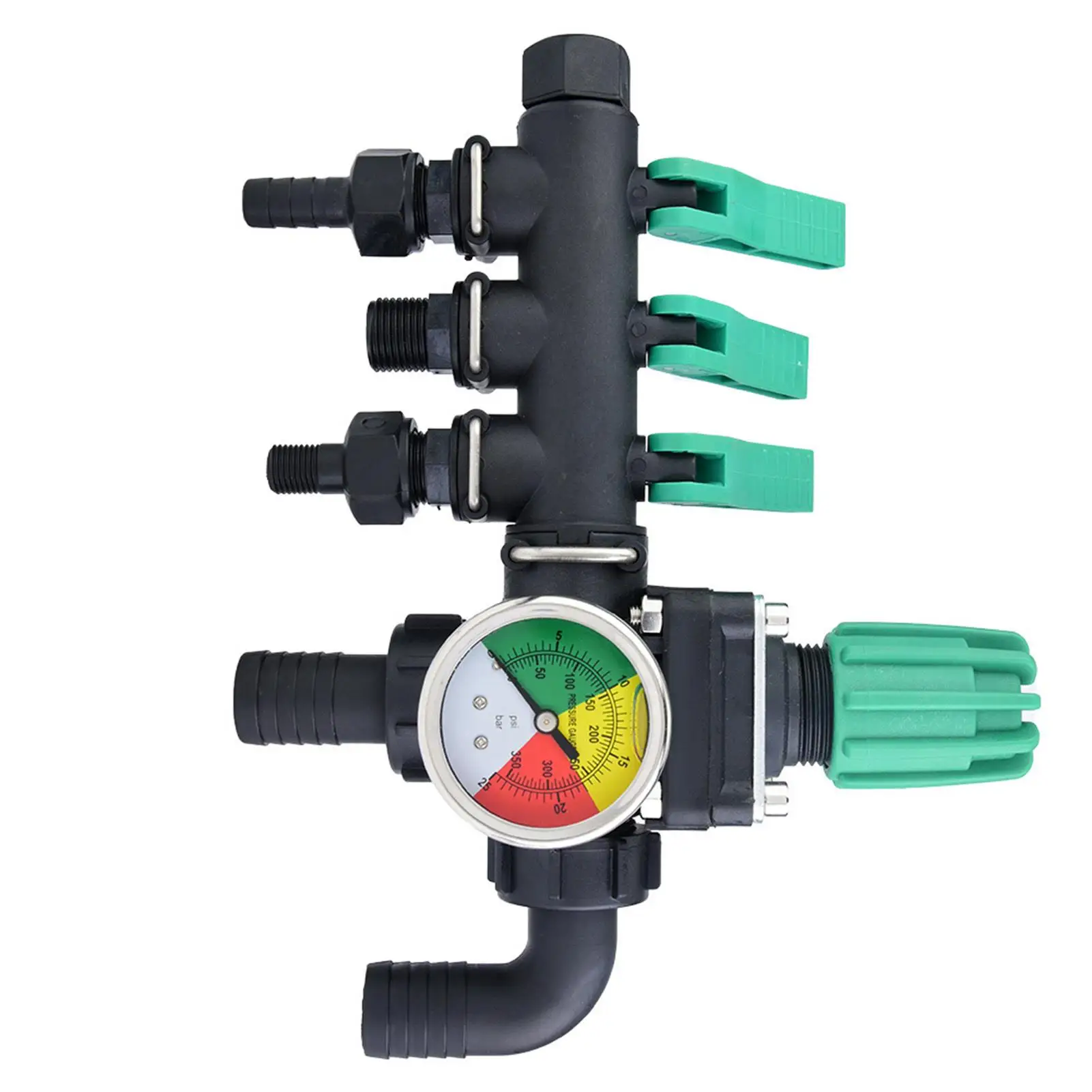 3-Way Water Splitter Control for Agricultural Sprayers - Adjustable Shut Off Connector for Spray Machines