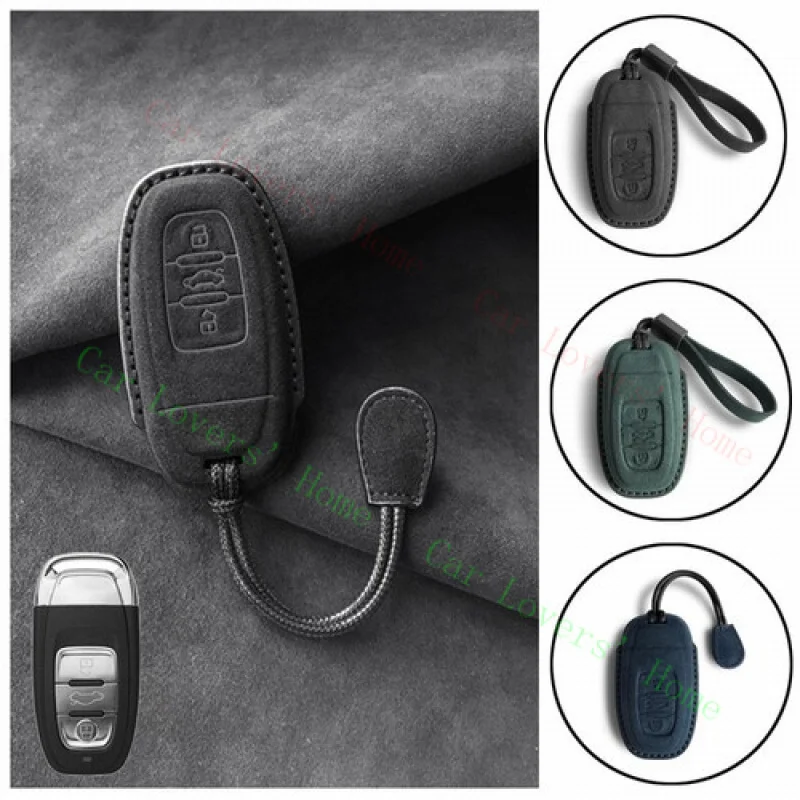 

A++Suede Leather Car Key Case Cover For Audi A3 S3 RS3 A4 S4 RS4 A5 S5 RS5 A6 S6 TT