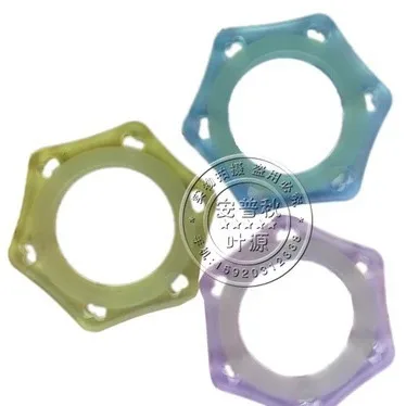 

5Pcs Hexagonal Microphone Anti-Rolling Rings Glow in Dark Rubber Skidproof Protection for Wired Wireless Ktv Mics