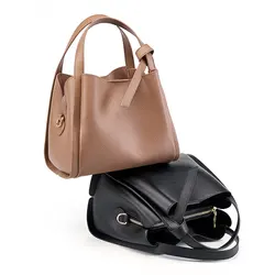 100% Cowhide Women's Bag 2024 New Large Capacity Women Crossbody Shoulder Bags Fashion Genuine Leather Female Handbags 2371