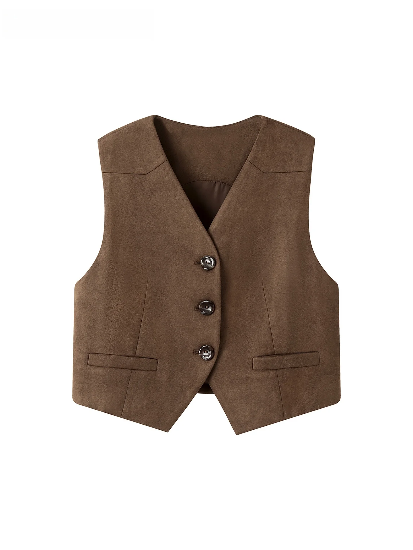 

La Chapelle Women's Vest Tee-Button Svel Suit Vintage Commute Sle V-Ne ort Length Polyester Blend Workwear