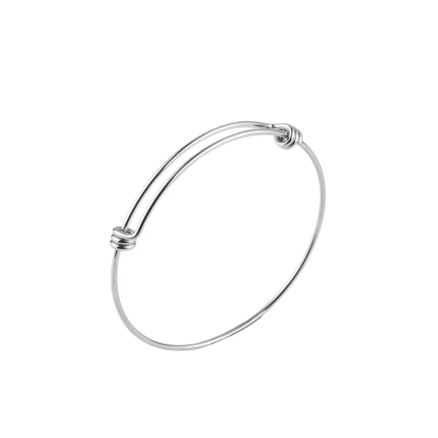 4pcs/lot Stainless Steel Blank Bangle Bracelet 1.8mm Thick Expandable Wire Bracelet Accessory DIY Jewelry Making