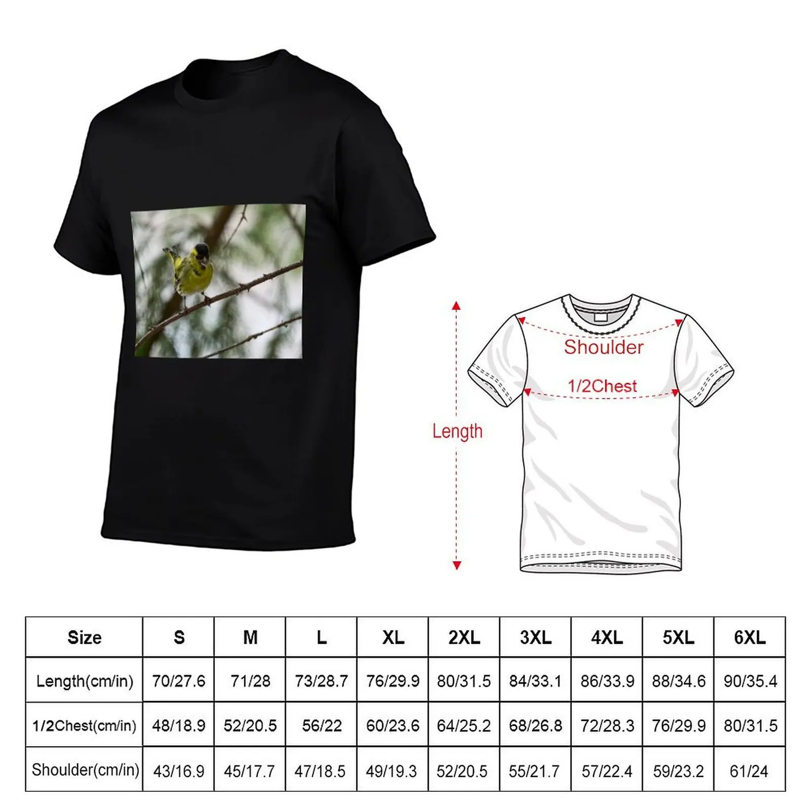 Tweeting Siskin T-Shirt man t shirt graphic t shirt man luxury T-Shirt