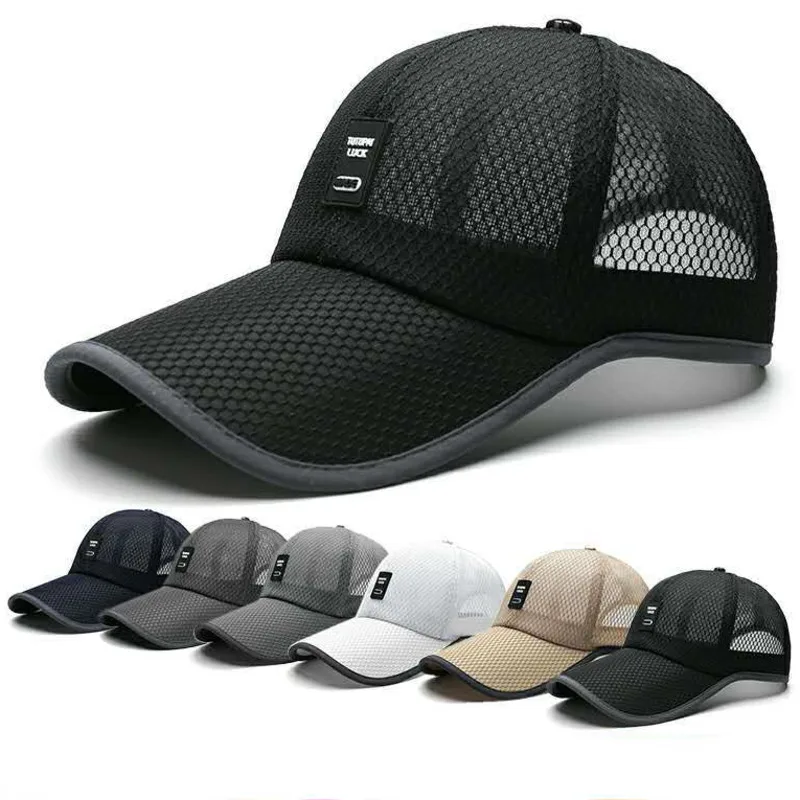 

Ajustable Extra Long Bill Baseball Cap Summer Mesh Baseball Cap Quick Dry Sports Hats Adjustable Breathable Caps