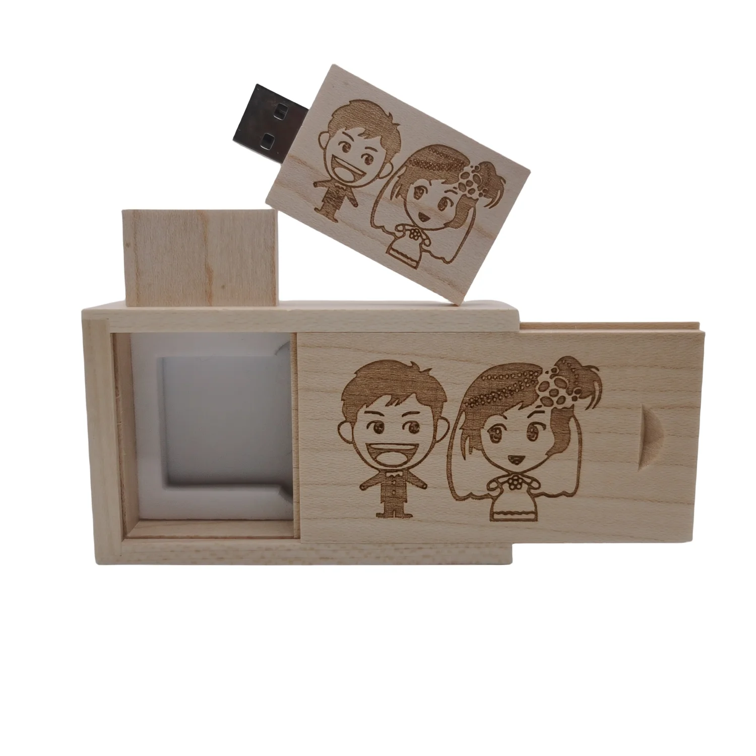 Custom Wedding LOGO Woods Engrave USB 2.0 Memory Flash Pen Flash Drive Thumbdrive Weddings