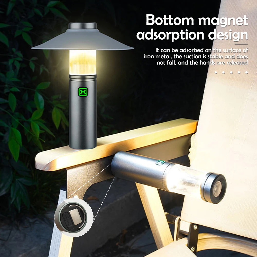 LED Camping Lantern Multi Functional Flashlight Portable Super Bright Torch Tent Lamp Emergency Light with Hook Outdoor image 6