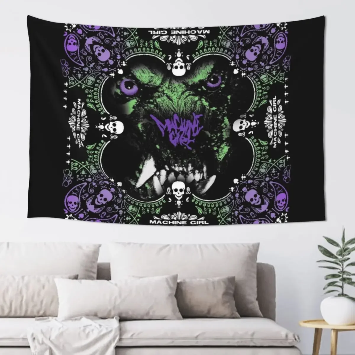 

Machine Girl Bandana Tapestry Room Decorations Decoration Home Tapestry