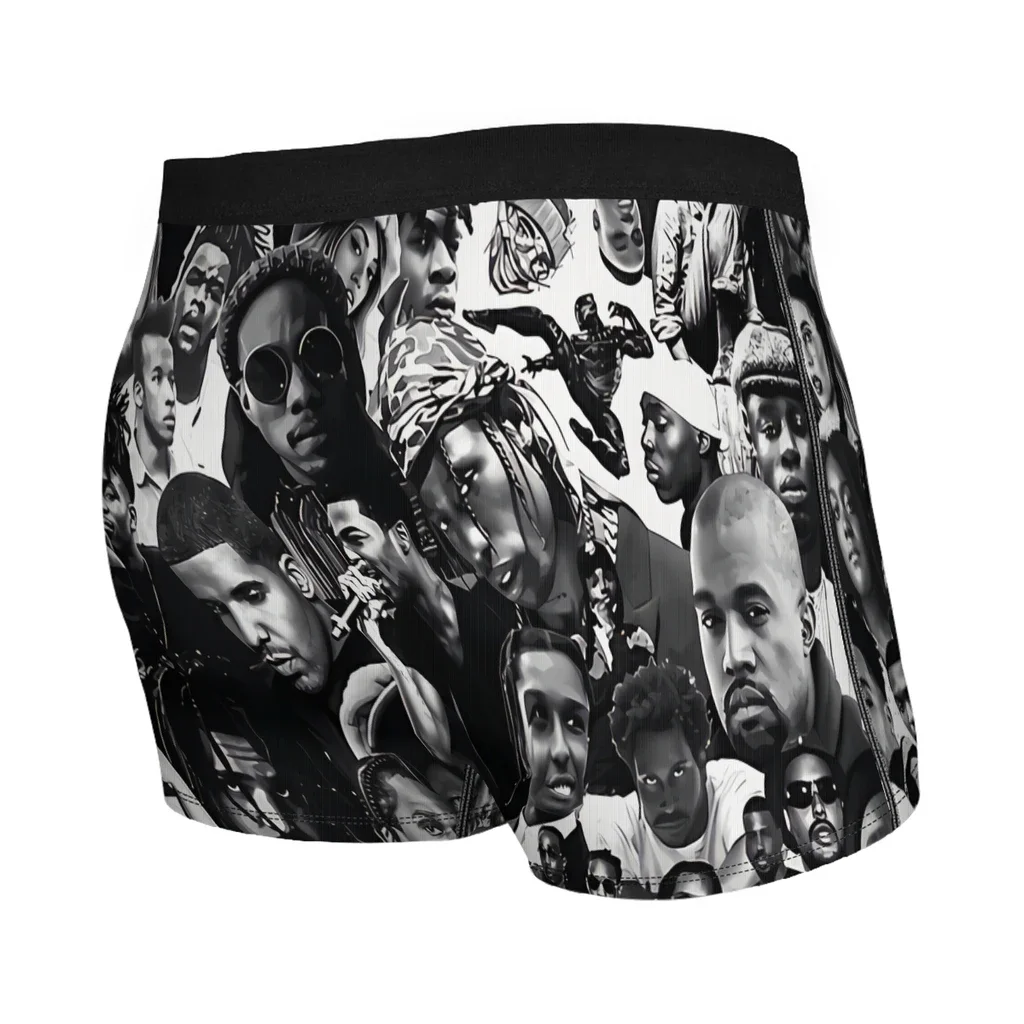 Rap Hip Hop Underpants Breathbale Panties Man Underwear Sexy Shorts Boxer Briefs