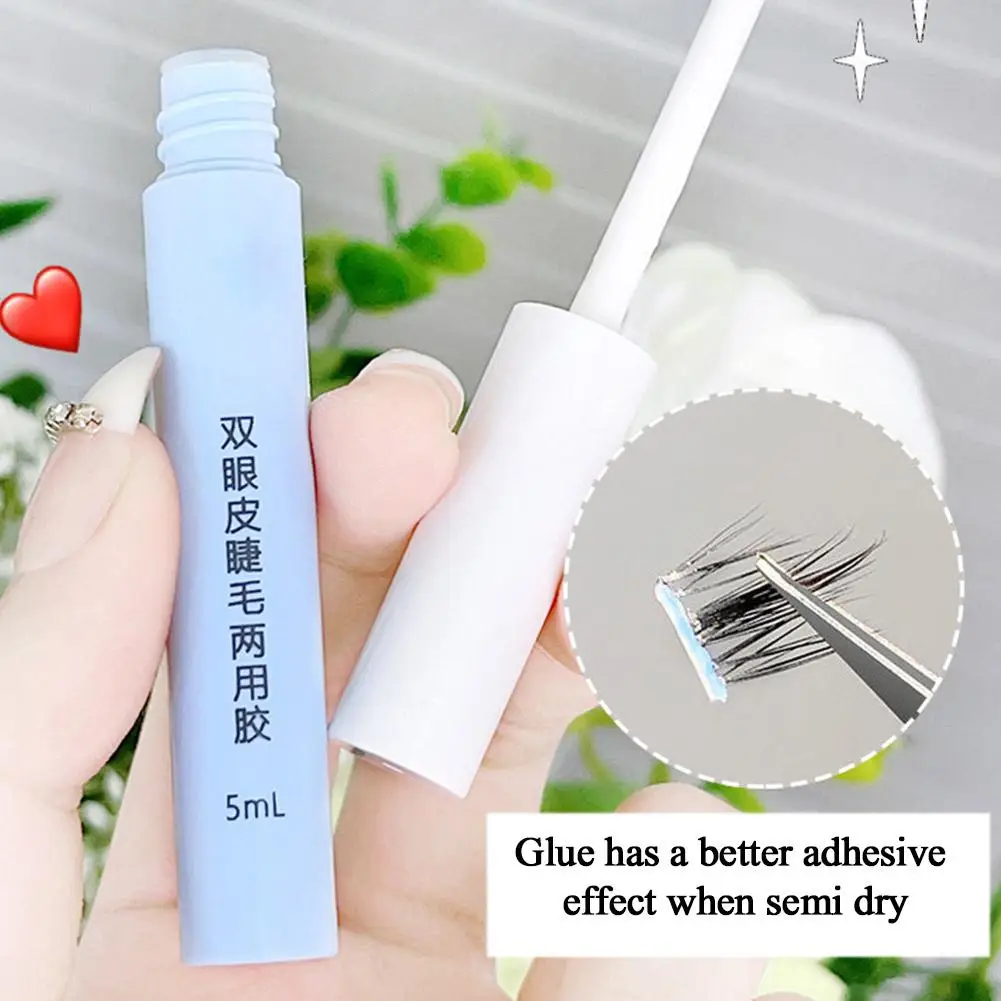 Wasserdichter schnell trocknender doppelter Augenlid kleber geschmacklos mild wasserdicht falscher Wimpern kleber Make-up 5ml selbst klebender Wimpern kleber