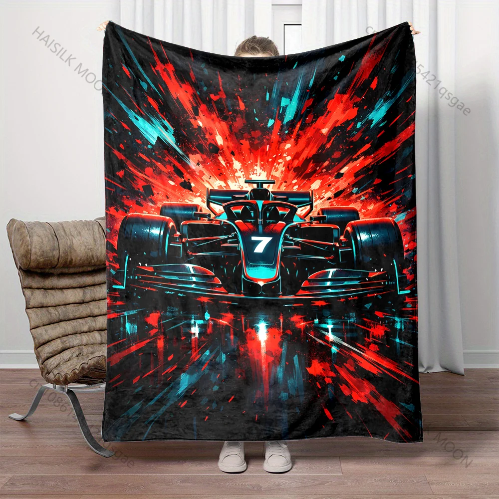 Formula racing frontal red background Blanket Suitable for Home Bedroom Sofa Travel Camping Blanket Various Sizes for Gifts
