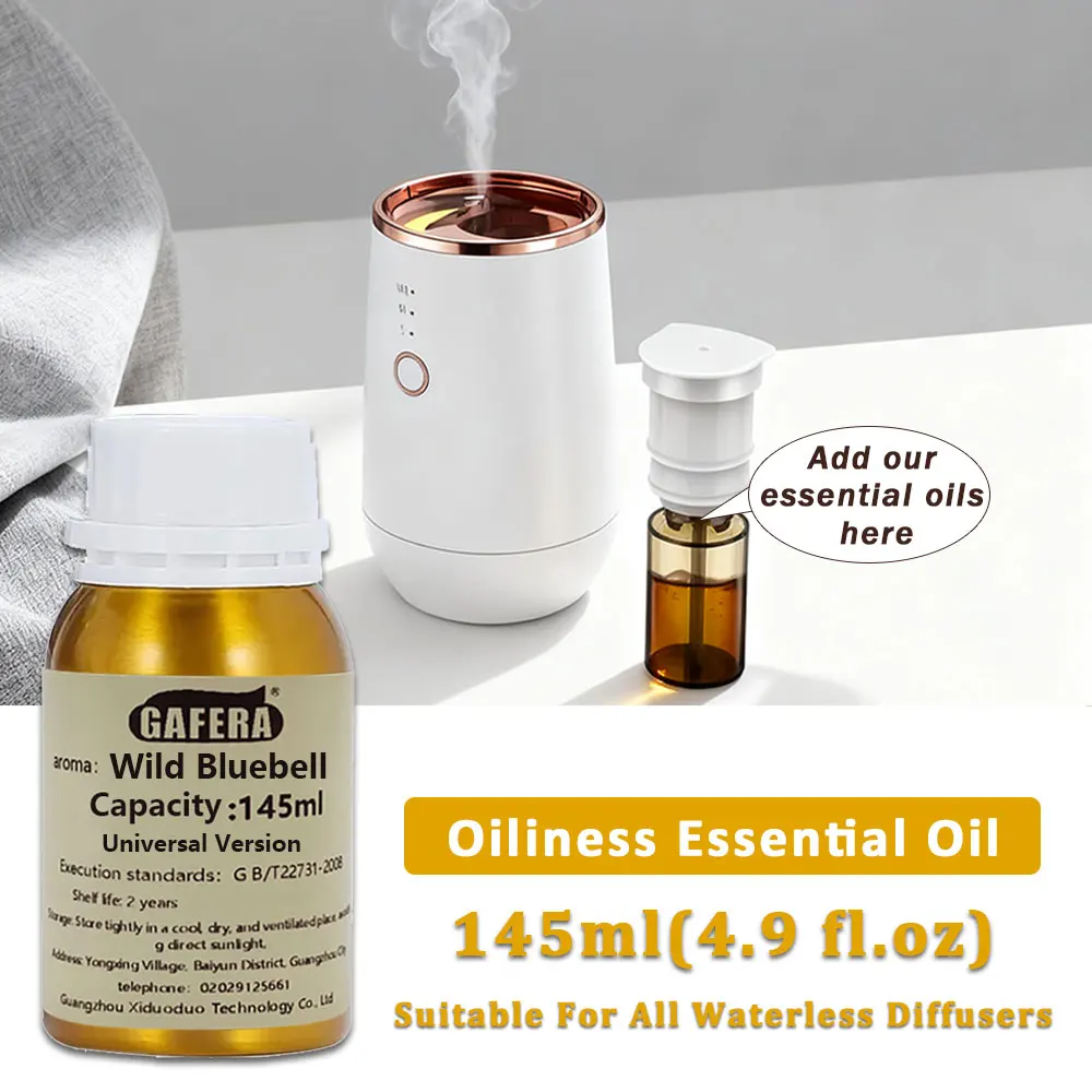 GAFERA 145ml (4.9 fl.oz) Wild Bluebell Westin White Tea Kempinski Essential Oils - For Aroma Diffuser Replenish Aromatherapy Oil