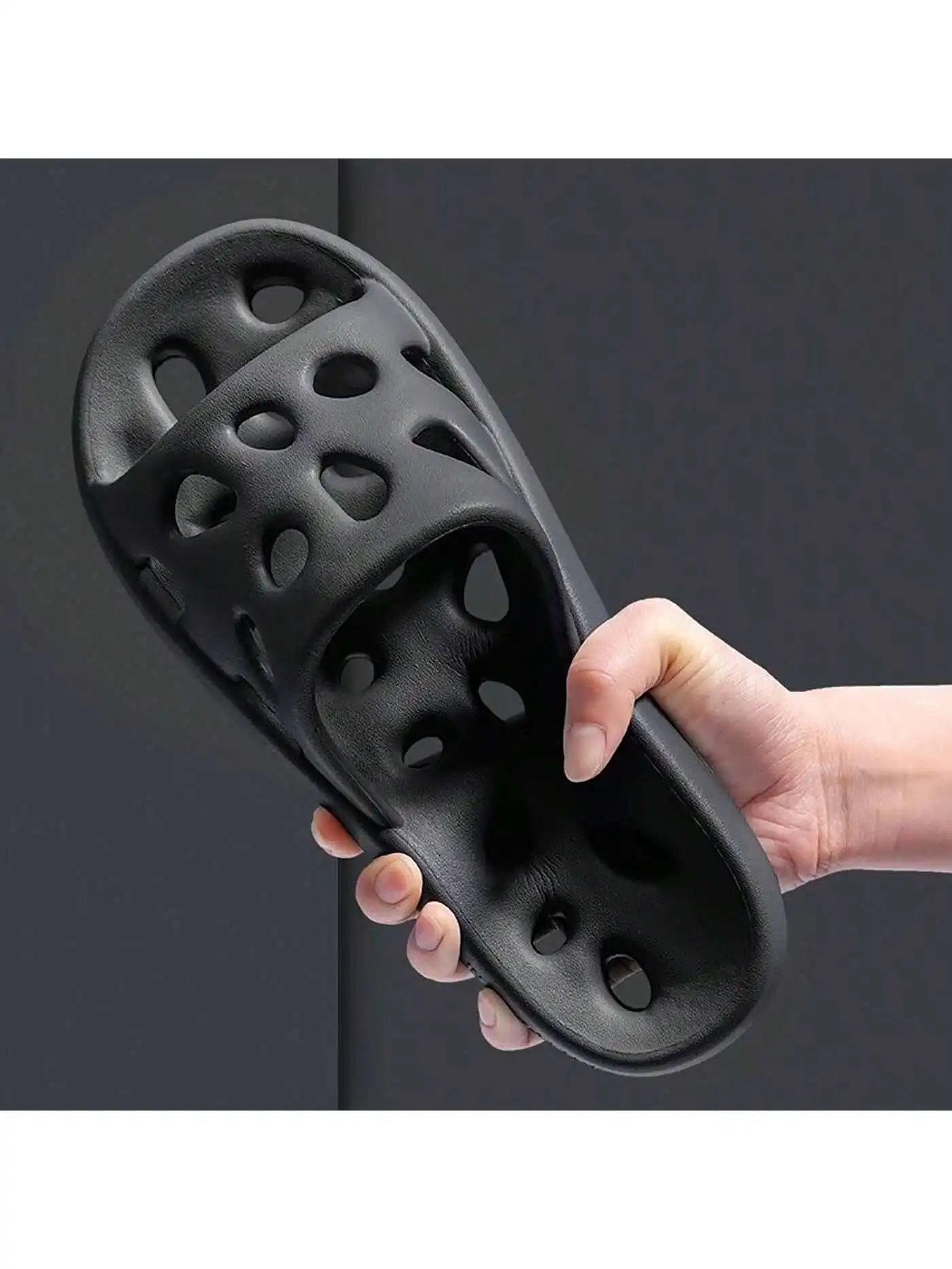 Bathroom Slippers Women Leaking Sandals Cheese Slides Summer Eva Shoes For Men Soft Anti-Slip Flip Flops Couples Indoor Slipper image 3