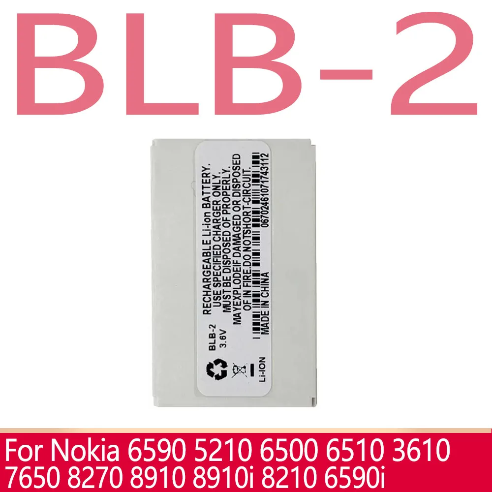 SIYAA New BLB2 BLB-2 BLB 2 Battery For Nokia 6590 5210 6500 6510 3610 7650 8270 8910 8910i 8210 6590i Replacement Phone Bateria