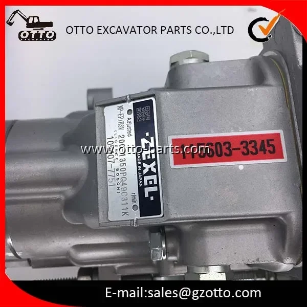 Bomba de combustível da escavadeira 6HK1 115603 -3345 1156033345   1- 15603334 -5 ZEXEL 105407 -7751 uso para ZX330