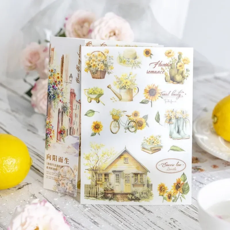 2Sheets Transfer paste Your life dream life decoration Comfortable Garden Flower diary Handbook Scrapbook cut 177*116mm