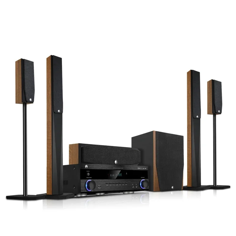 KYYSLB Home Theater System Audio Set 5.1 Living Room Home TV Music Sound Amplifier Speaker Subwoofer 3D Surround Player