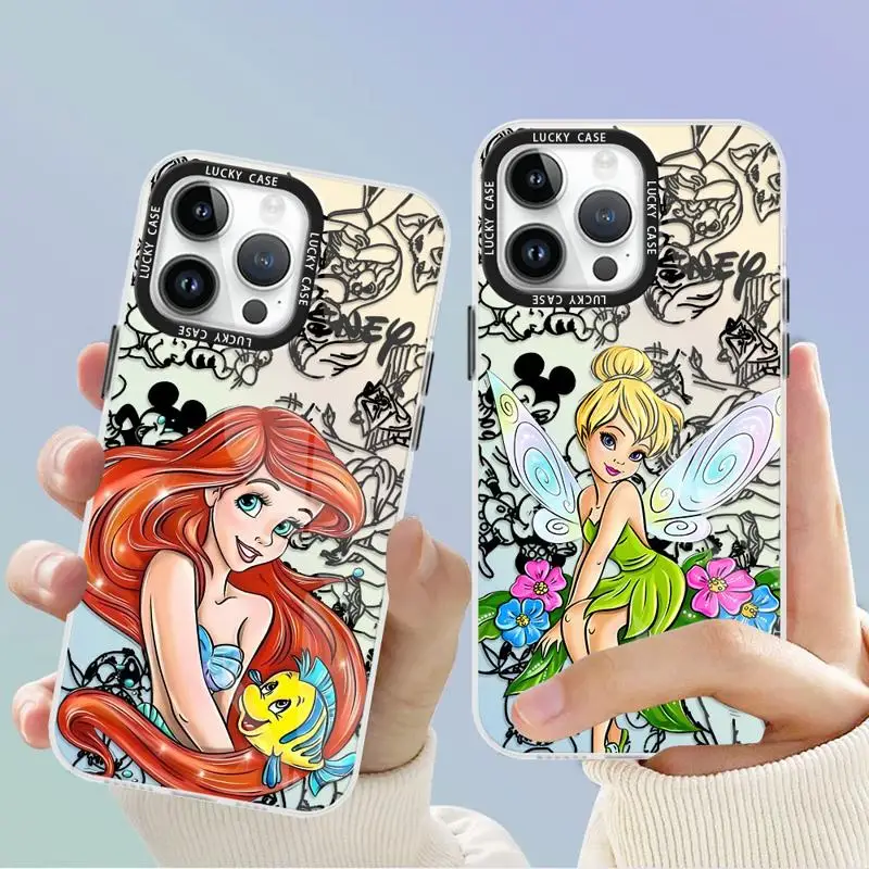 Disney Princess Funny Case for Redmi Note 9 9T 10C 11 Pro 10 11 Pro Plus 5G 12C 10 Pro 9A 12 4G Gradient Powder Cover