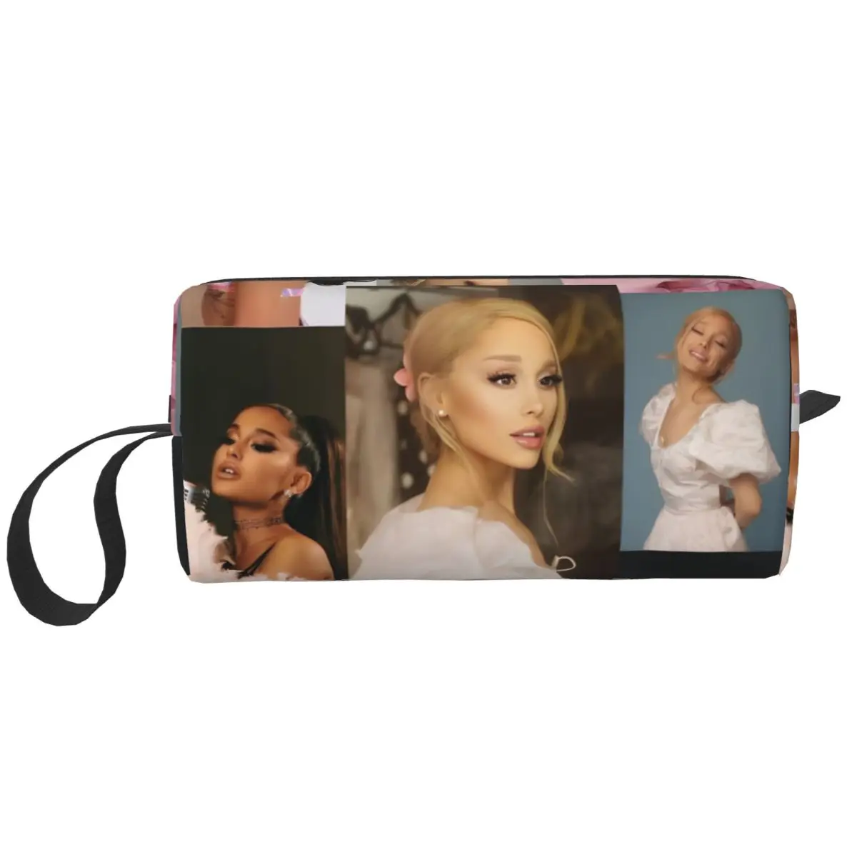 Custom Ariana Grande Large Makeup Bag Zipper Pouch Travel Cosmetic Bags Portable Toiletry Bag for Unisex