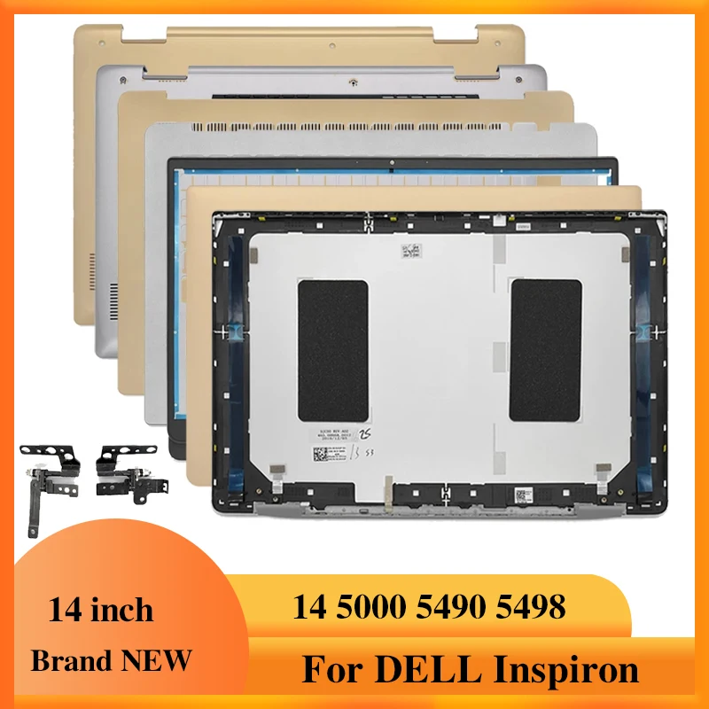 NEW For DELL Inspiron 14 5000 5490 5498 Laptops LCD Back Cover Front Frame Hinges Palmrest Top Case Bottom Case Frame Case
