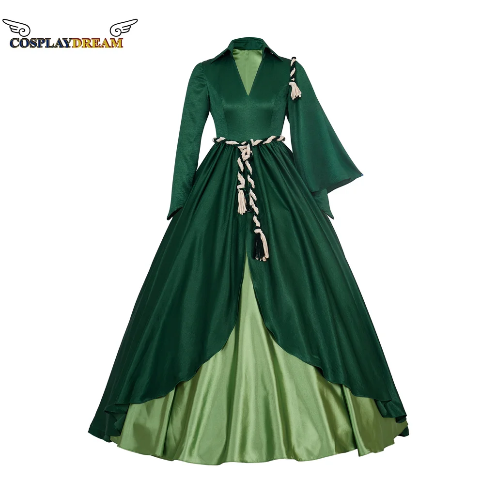 Gone With the Wind Cosplay Scarlett O'Hara Green Prom Dress Civil War Southern Belle Dress Scarlett O'Hara Cosplay Costume