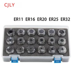 CJLY ER ER11 ER16 ER20 ER25 ER32 ER40 Set ER mandrino a pinza a molla 0.015mm 0.008mm per fresatrice CNC portautensili macchina per incidere