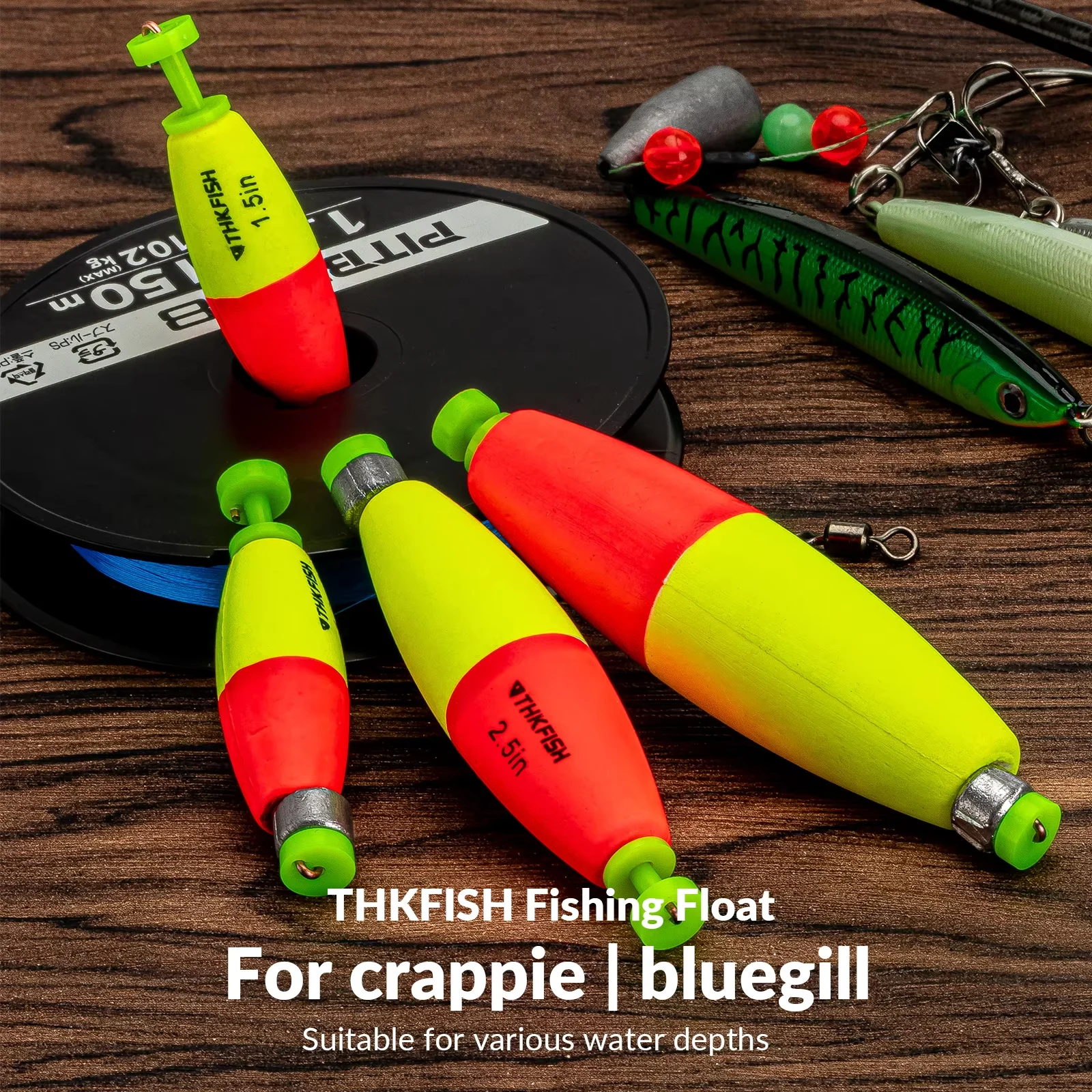 

3pcs Fishing Weighted Bobbers EVA Foam Popping Cork Floats Buoys Cigar Shape Strike Indicators Snap-on Fishing Float For Crappie