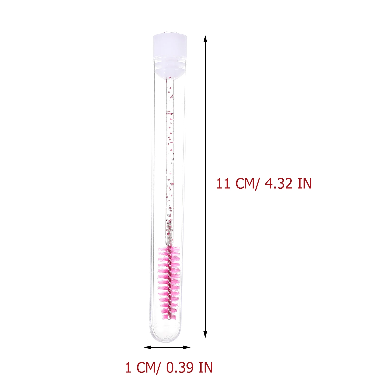 Brosse à cils tubulaire en plastique cristal, 20 pièces, pinceaux de maquillage portables, baguette de Mascara, Extensions fines, voyage, usage domestique