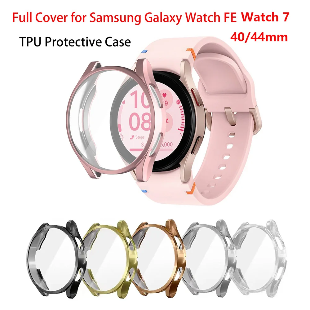 

Full Cover Protective Case for Samsung Galaxy Watch FE SM-R861 Watch 7 40mm 44mm SM-L300/L310/L315 Soft TPU Clear Protector