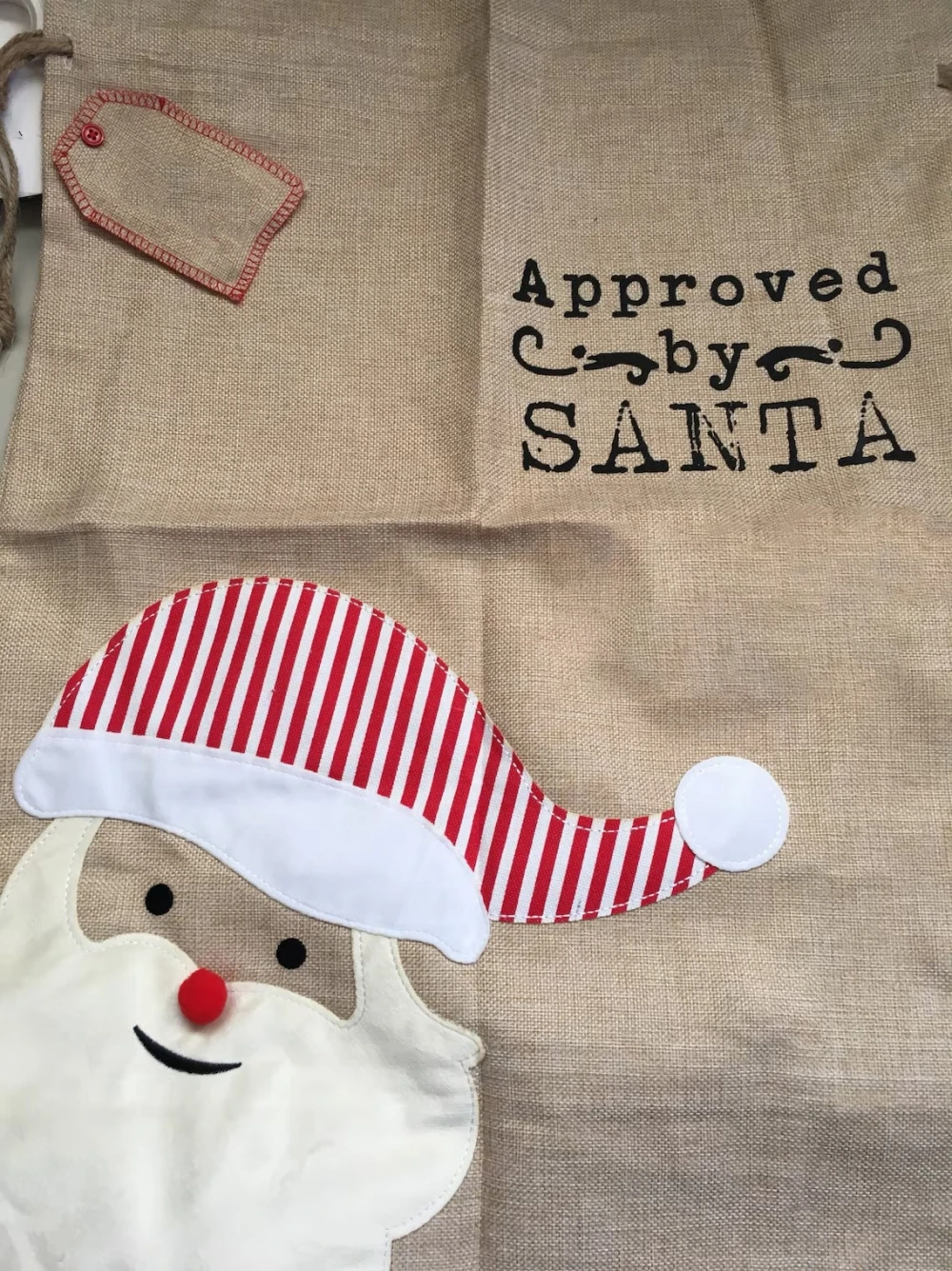 Personalized name Santa Sack , Christmas Bags Burlap Santa Gift Bag, Reindeer Santa Sack, Christmas Sacks Personalised, Large