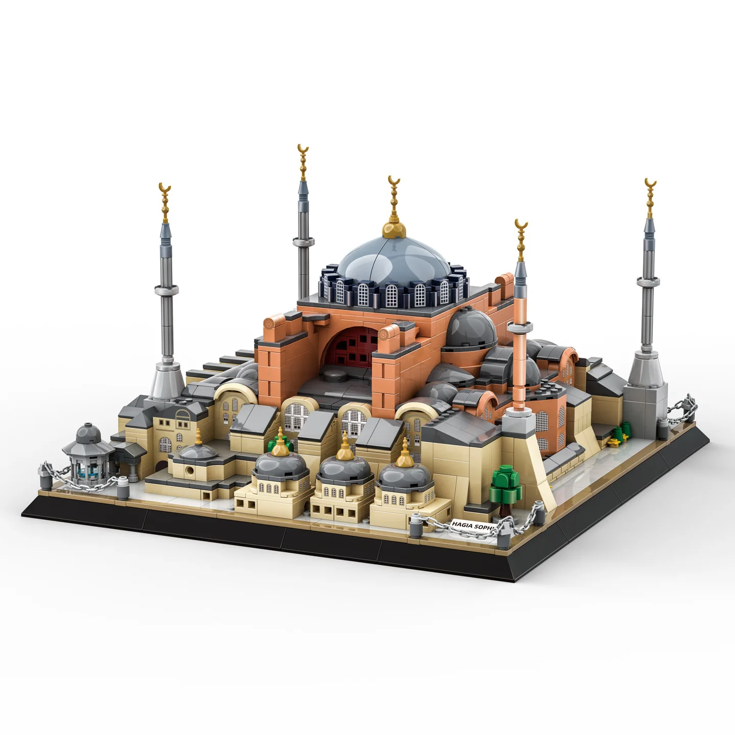 Kit de modelo de construcción educativo de catedral Santa Sofía de Turquía, 1434 Uds., bloques de montaje, regalo para niños