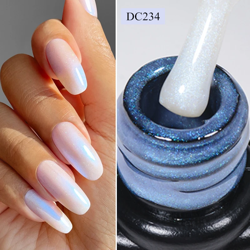 Mtssii 7ml Thread Shell Rubber Base Gel Polish Pearl Auroras Glitter Semi-Permanent Soak Off UV Gel For Nails Art Varnish