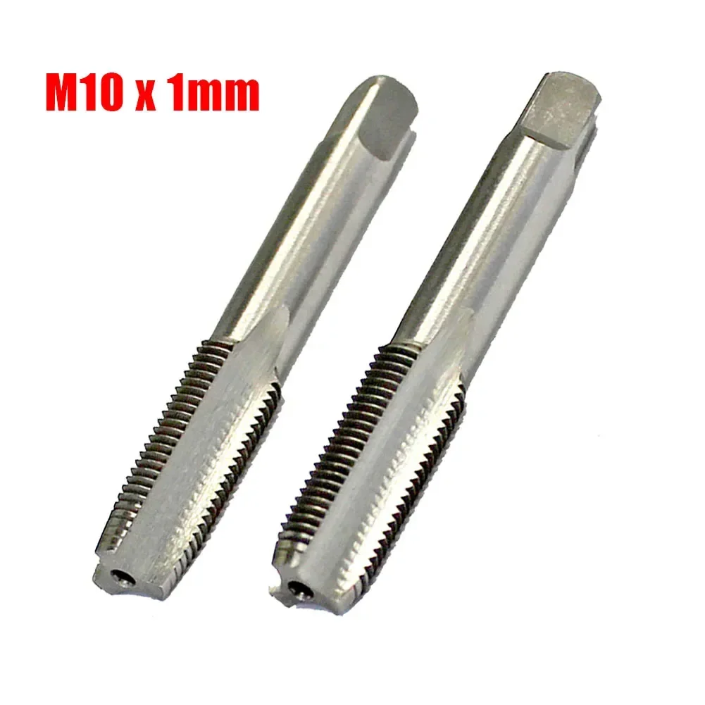 1 Pair High Speed Steel Metric Taper Tap Right Hand Spiral Screw Thread Hand Tap Drill M10 1mm Pitch Metalworking Taps