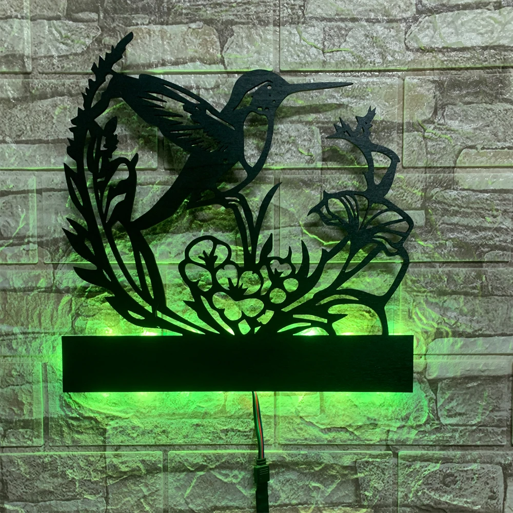 

ZK30 Hot Selling Flower Birds Luminous LED Wall Lamp Bedroom Decoration Atmosphere Light USB Remote Control Night Light