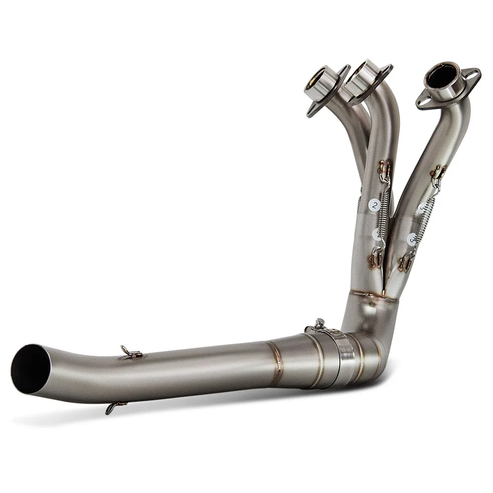 

STLFFor Yamahas YZF R9 MT09 FZ09 XSR900 TRACER 9 GT 2021-2025 Motorcycle Exhaust Manifold 51MM Bottom Escape Line Front Link Pip